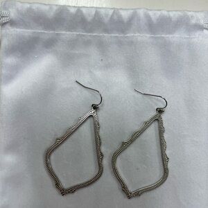 Kendra Scott silver scalloped earrings